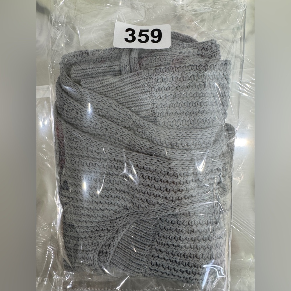 New Vince Tank Top Large Crossover Ribbed Cotton Sweater Gray‎ Fog Knit Side Tie - Picture 13 of 13